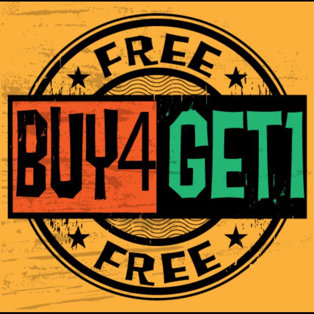 Buy 4 Items Get A $5 Item Free
